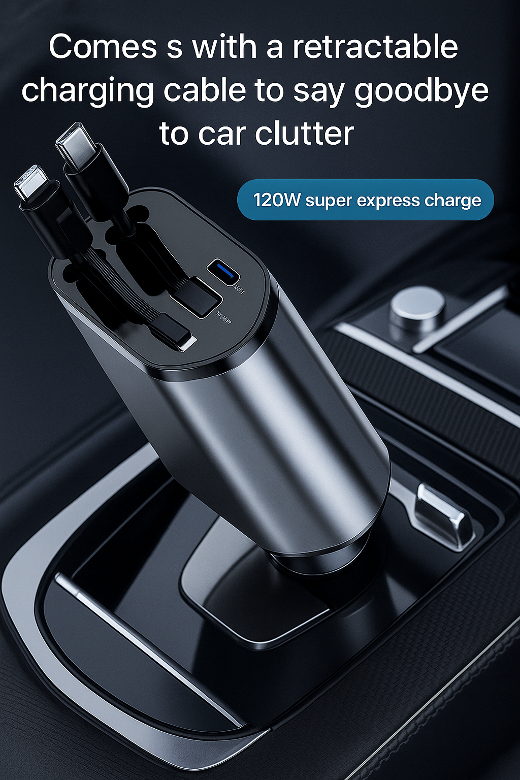 VoltMate Pro - Retractable Car Charger